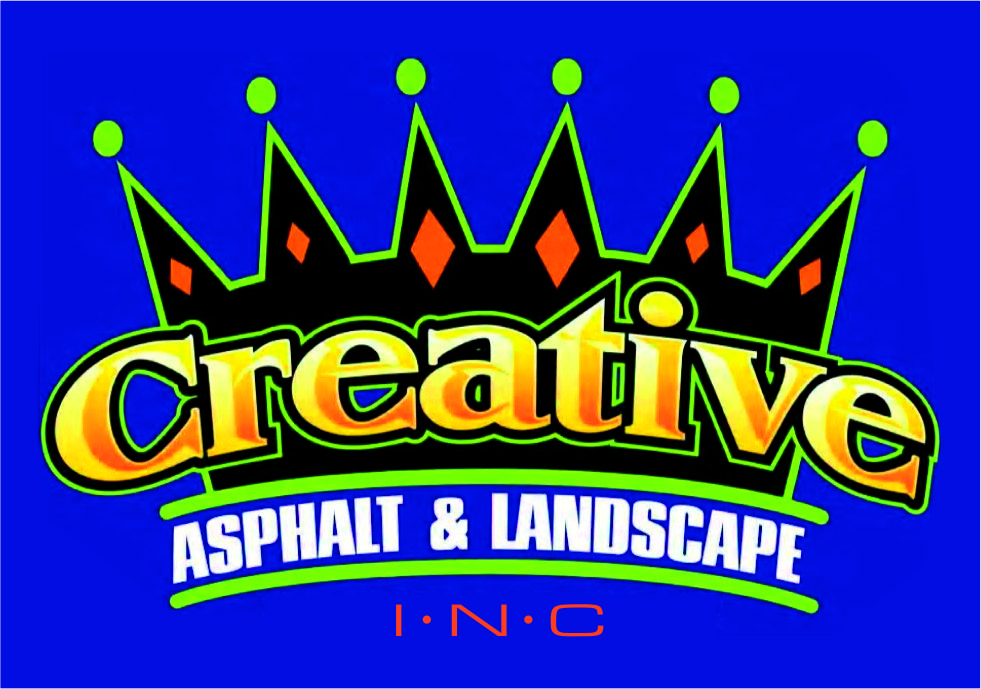 A logo for creative asphalt and landscape inc.